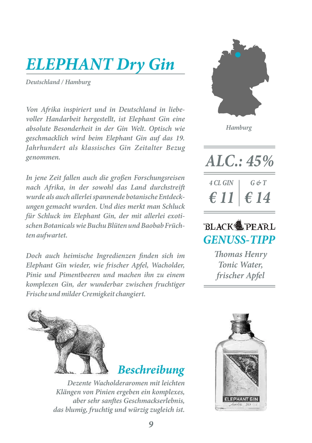 Black Pearl – Restaurant – Speisekarte